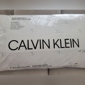 Calvin Klein Monogram Logo Density Collection Cotton Pillow, King